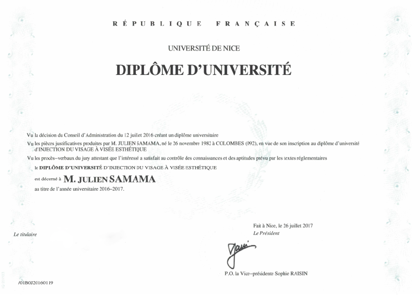 diplome docteur samama